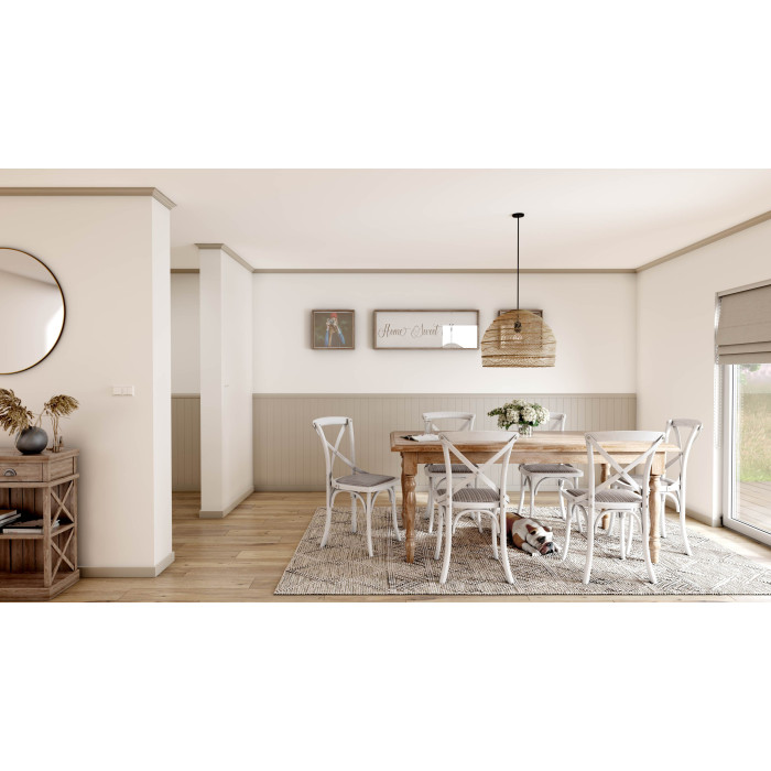 D7 DECOFLAIR Cornice per soffitto in polistirolo 45 x 40 x 2000 - 2 pezzi