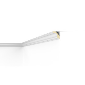 F2 DECOFLAIR - Moulure de plafond Mousse de polyuréthane HD  - 55 x 55 x 2000 mm - 1 pièce