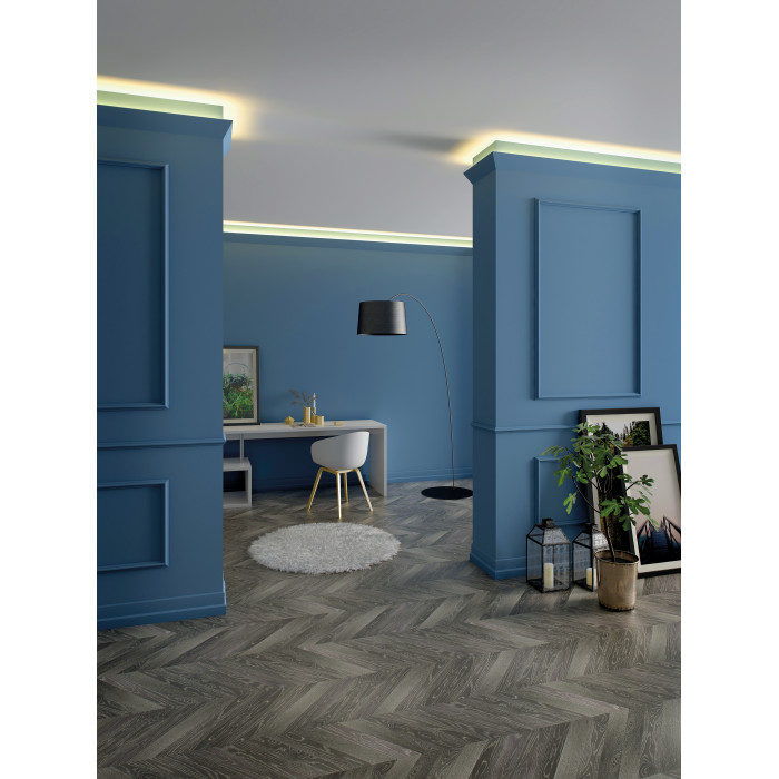 IL4 WALLSTYL Moldura de techo Poliestireno HD Noël & Marquet 60 x 36 x 2000 - 1 pieza