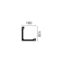L4 ARSTYL Modanatura per soffitto Poliuretano Noël & Marquet 100 x 100 x 2000 - 1 pezzo