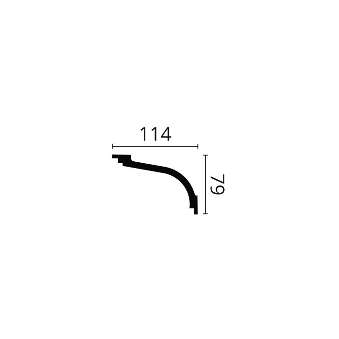 Z17 ARSTYL Cornice per soffitto Poliuretano Noël & Marquet 79 x 114 x 2000 - 1 pezzo
