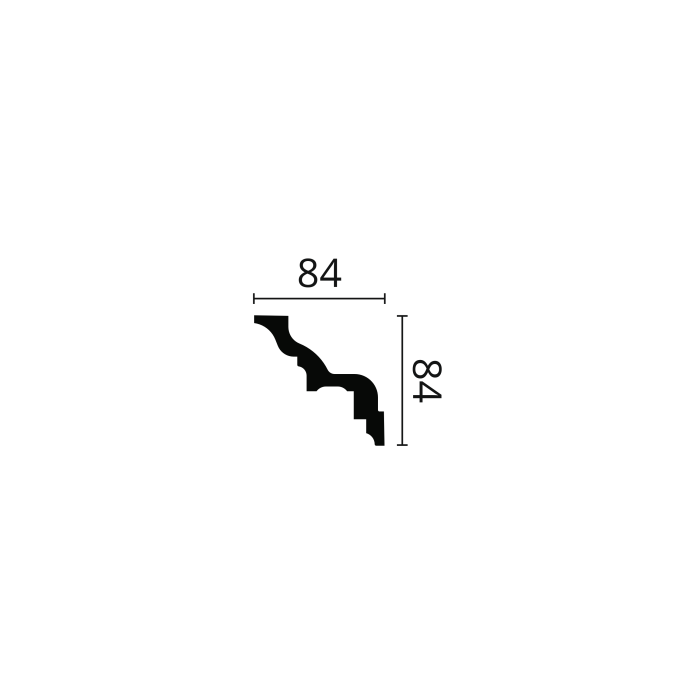 Z2 ARSTYL Cornice per soffitto Poliuretano Noël & Marquet 84 x 84 x 2000 - 1 pezzo