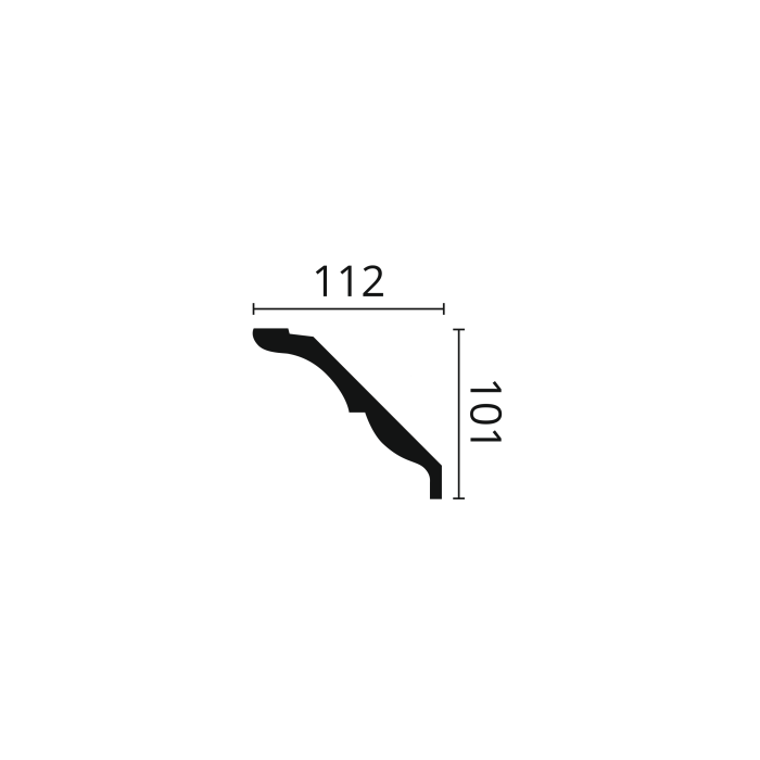 Z21 ARSTYL Cornice per soffitto Poliuretano Noël & Marquet 101 x 112 x 2000 - 1 pezzo
