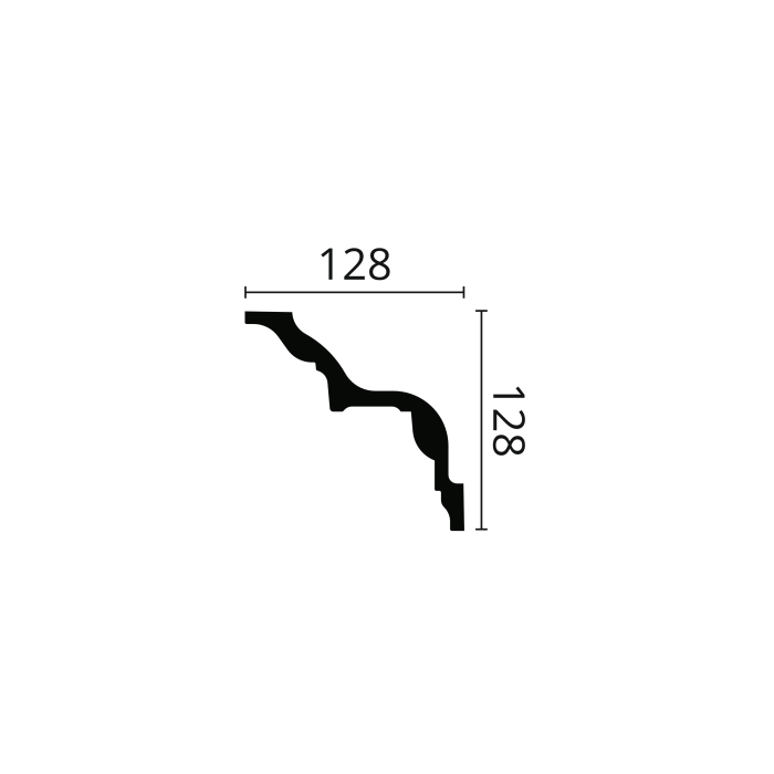 Z4 ARSTYL Cornice per soffitto Poliuretano Noël & Marquet 128 x 128 x 2000 - 1 pezzo