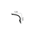 Z6 ARSTYL Cornice per soffitto Poliuretano Noël & Marquet 124 x 124 x 2000 - 1 pezzo