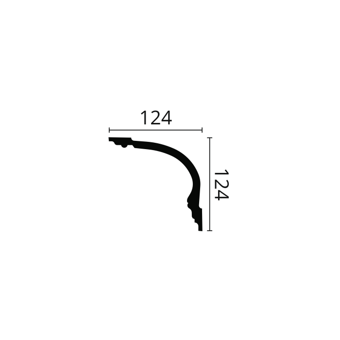 Z6 ARSTYL Cornice per soffitto Poliuretano Noël & Marquet 124 x 124 x 2000 - 1 pezzo